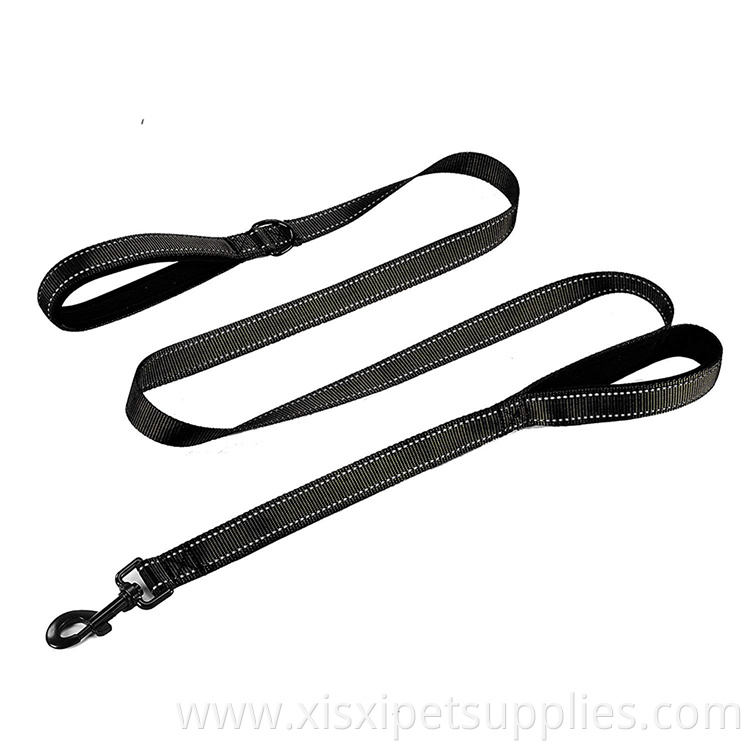 Nylon Reflective 2 Padded Handles Heavy Duty Strong Dog Leads No Pull Strong Pet Dog Leash for Dogs Walking Training